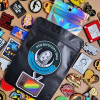 tv show enamel pin badge mystery bag, set of 3 enamel pin badge blind bags