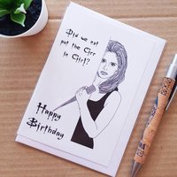 Grr Buffy Card - Buffy The Vampire Slayer Birthday Card
