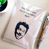 Funny Always Sunny Valentines Card - Spaghetti Day Charlie Quote Its Always Sunny in Philadelphia Blank Card