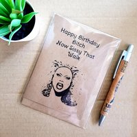 Funny Rupauls Drag Race Birthday Card - Sissy That Walk birthday Card