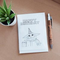 The Child Birthday Card - Star Wars Mandalorian Card