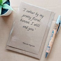 Firefly Birthday Card - Mal Bonnet quote blank card