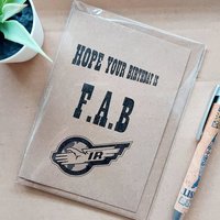 Thunderbirds Birthday Card -  hope your birthday is FAB