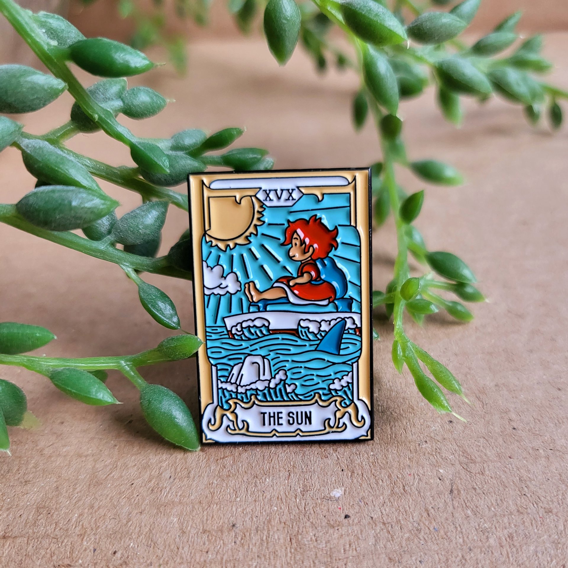 Ponyo Pin badge - Sun Tarot card