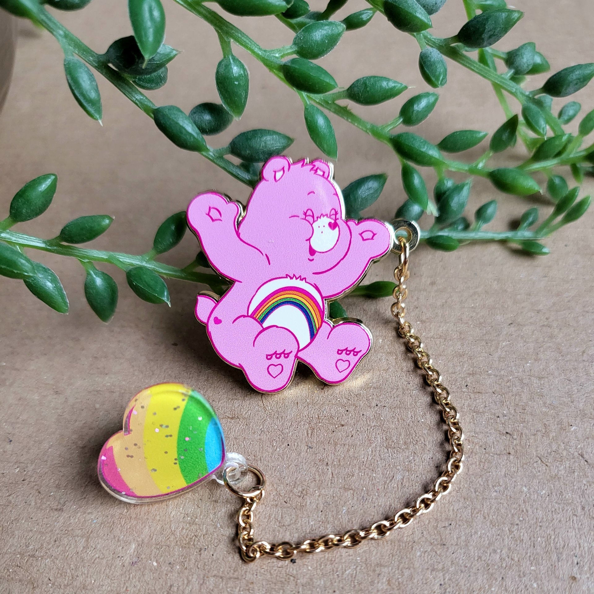 Retro Care Bear Enamel Pin Badge