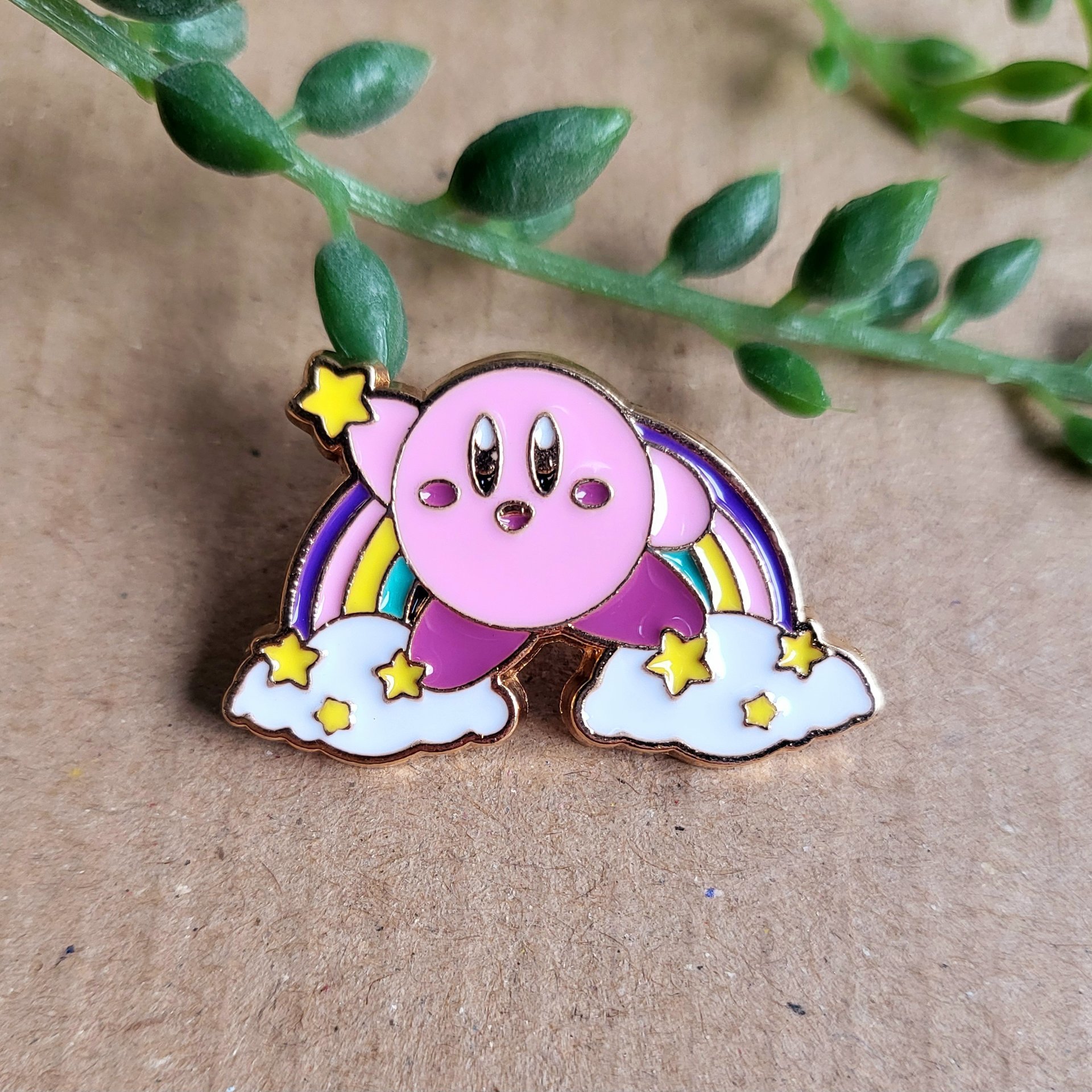 Kirby Rainbow Enamel Pin badge