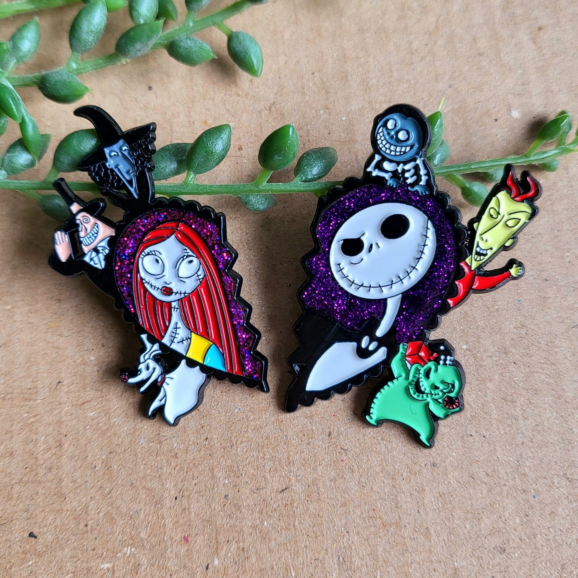 Nightmare Before Christmas Enamel Pin Badge set