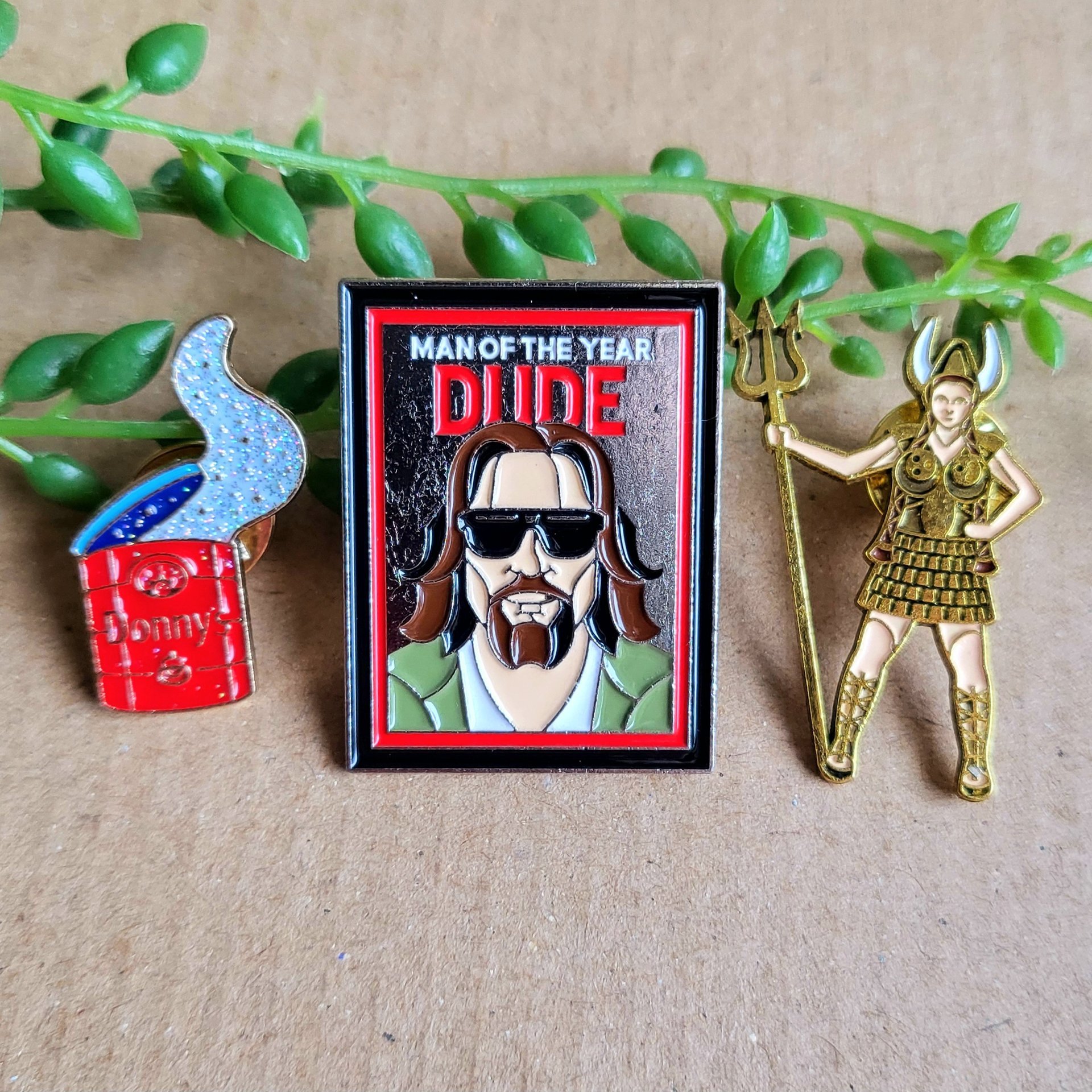 The Big Lebowski enamel pin badge set