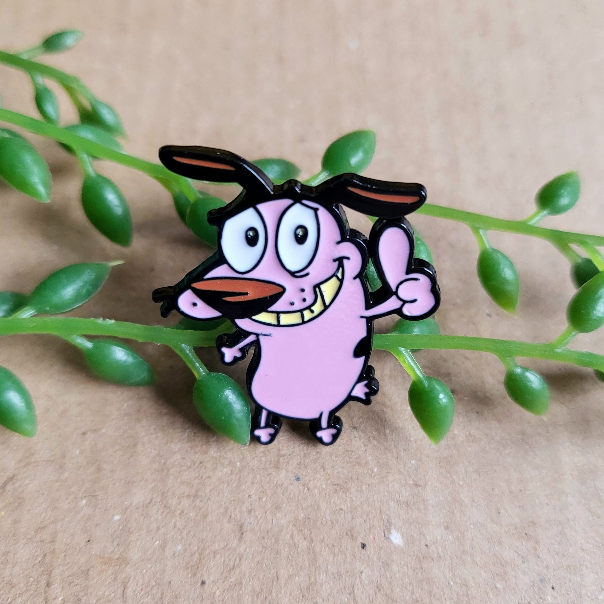 Courage the Cowardly Dog Enamel Pin badge
