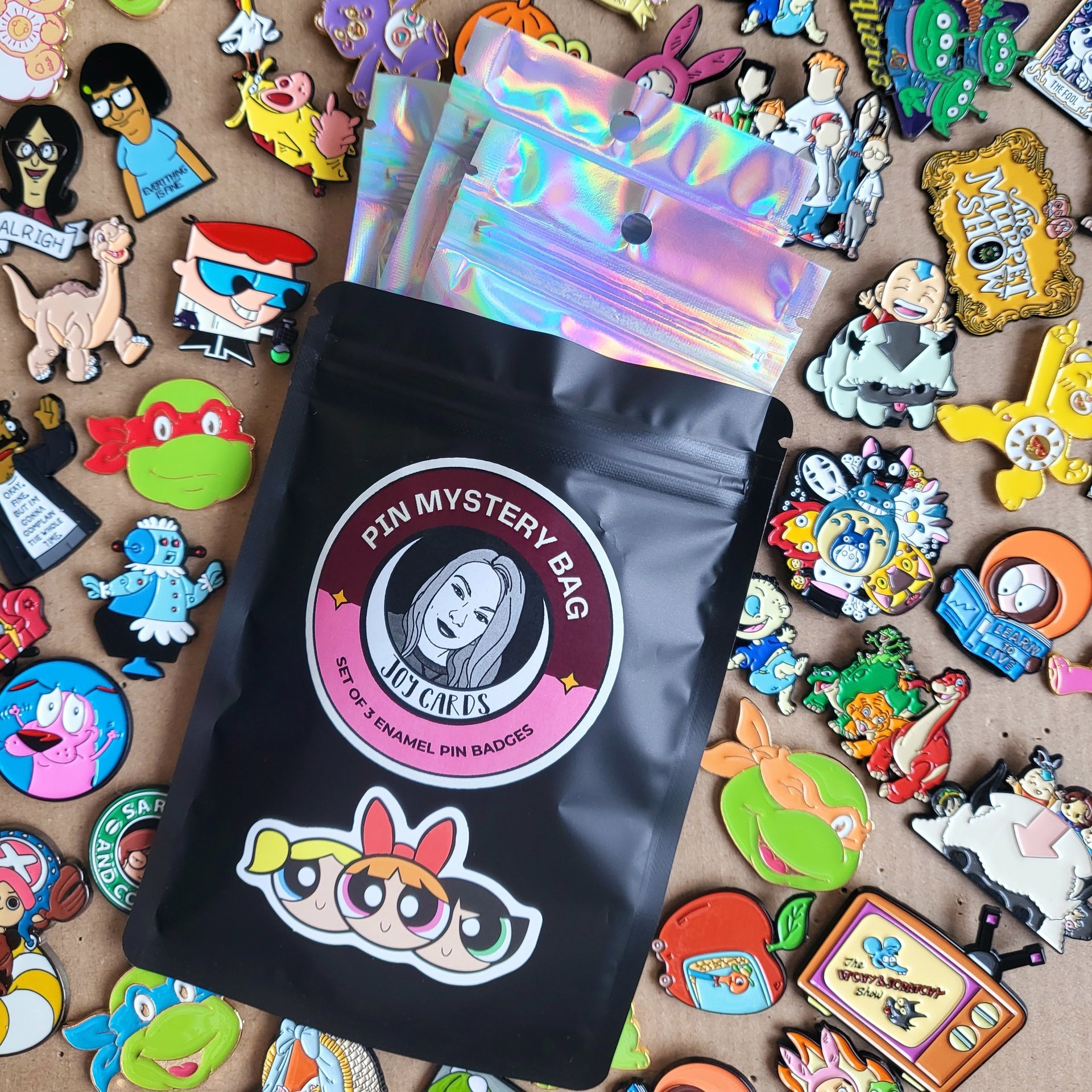 Animation Pin Badge Mystery Bag - 3 Pack metal enamel pin badge blind bag gift