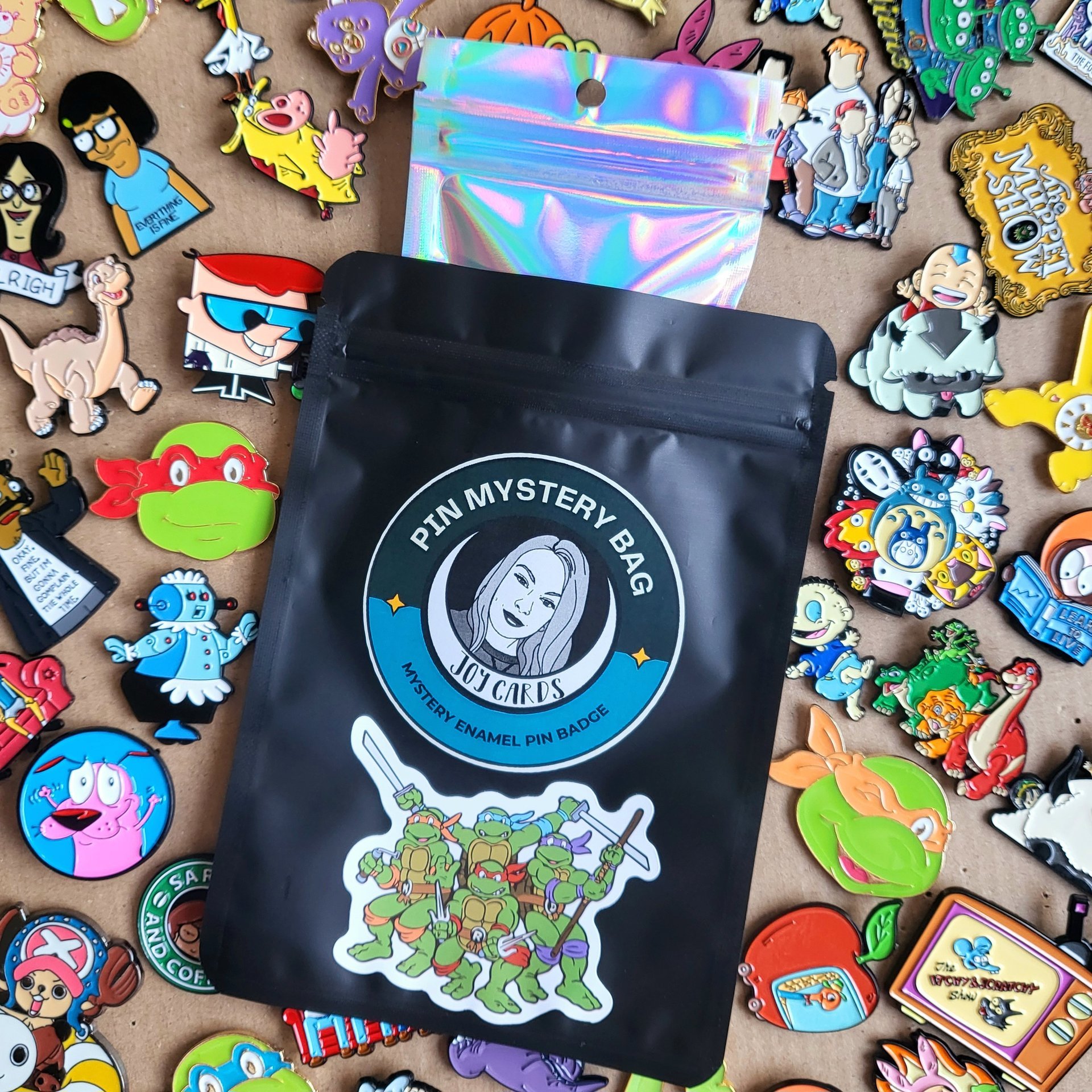 Animation Enamel Pin Badge Mystery Bag, Enamel metal pin badge blind bag gift