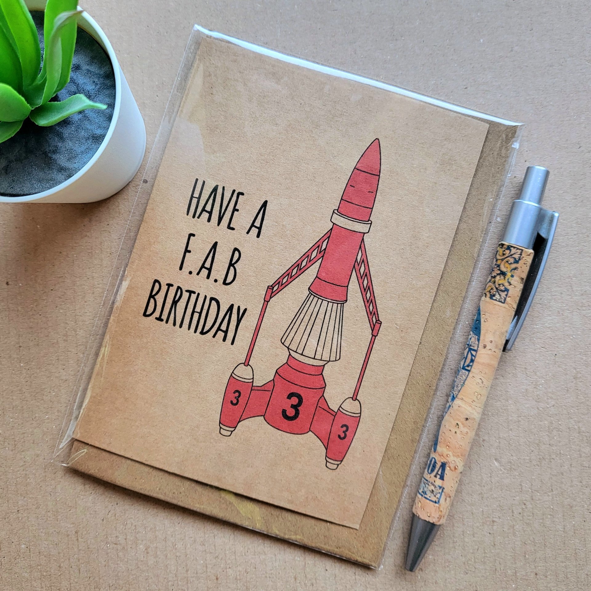 Thunderbird 3 birthday card.