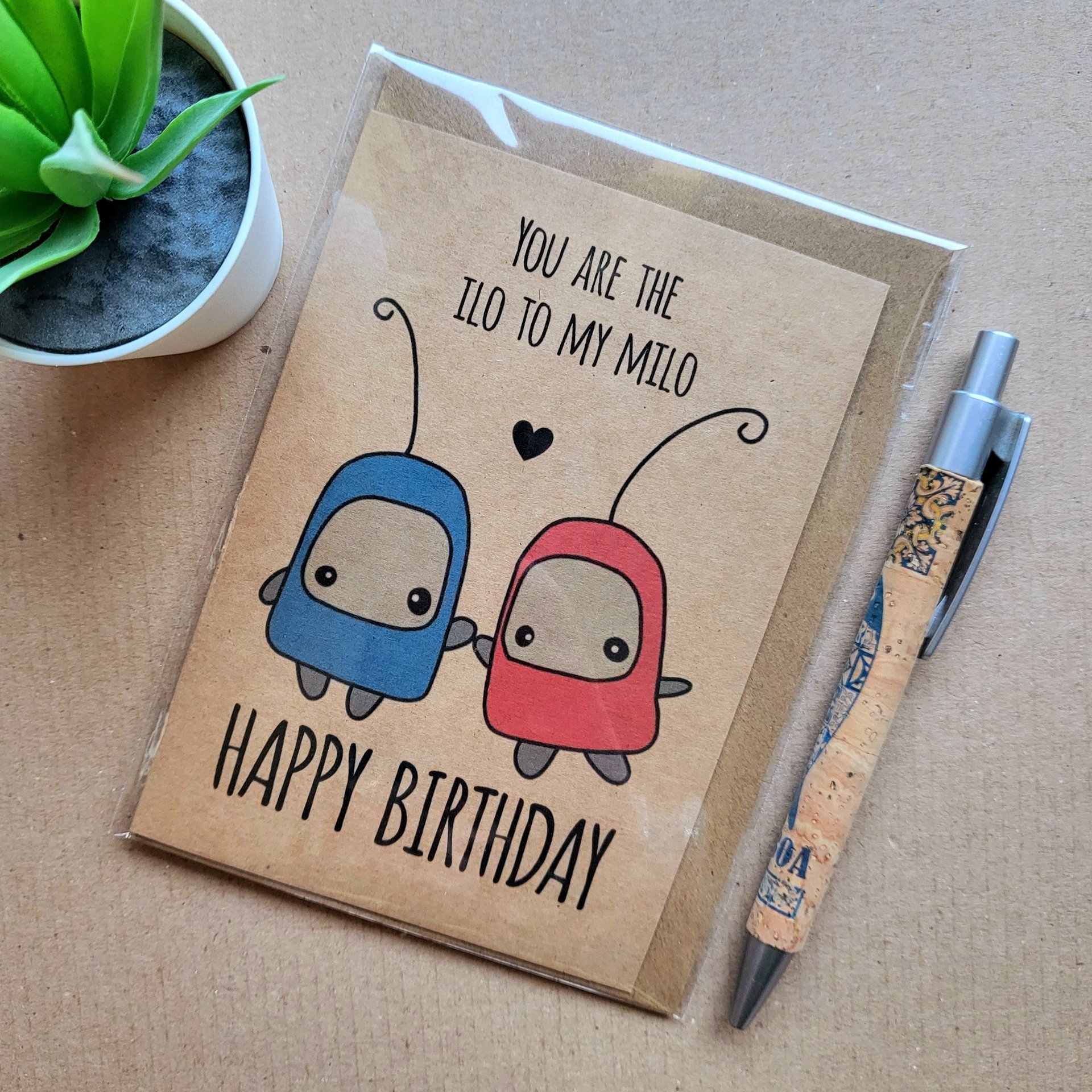 Ilomilo inspired gamer video game birthday card.