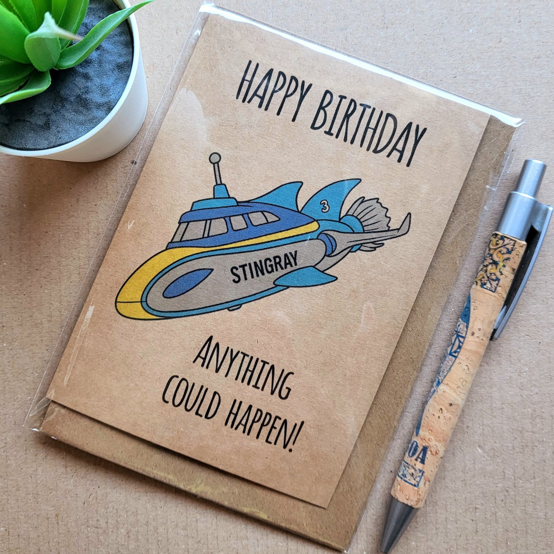 Stingray birthday card.