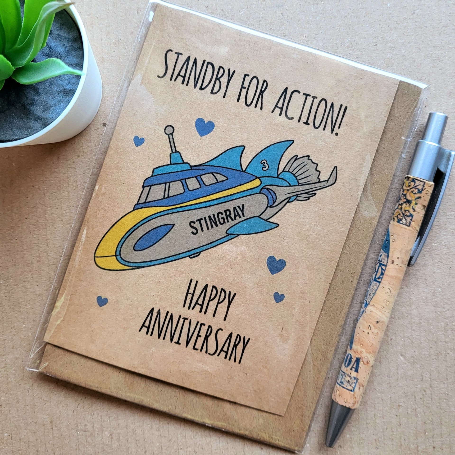Stingray anniversary card.