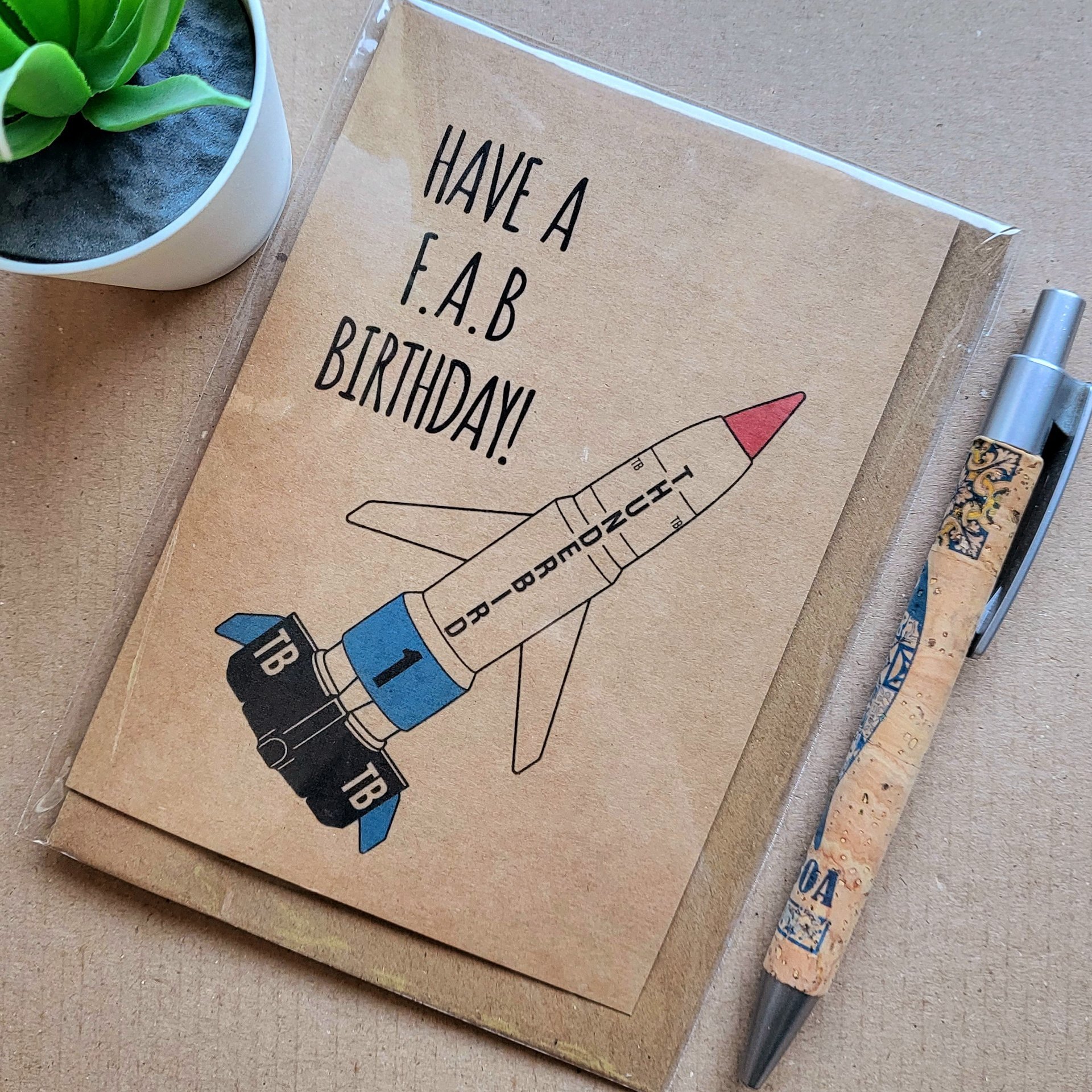 Thunderbird 1 birthday card.