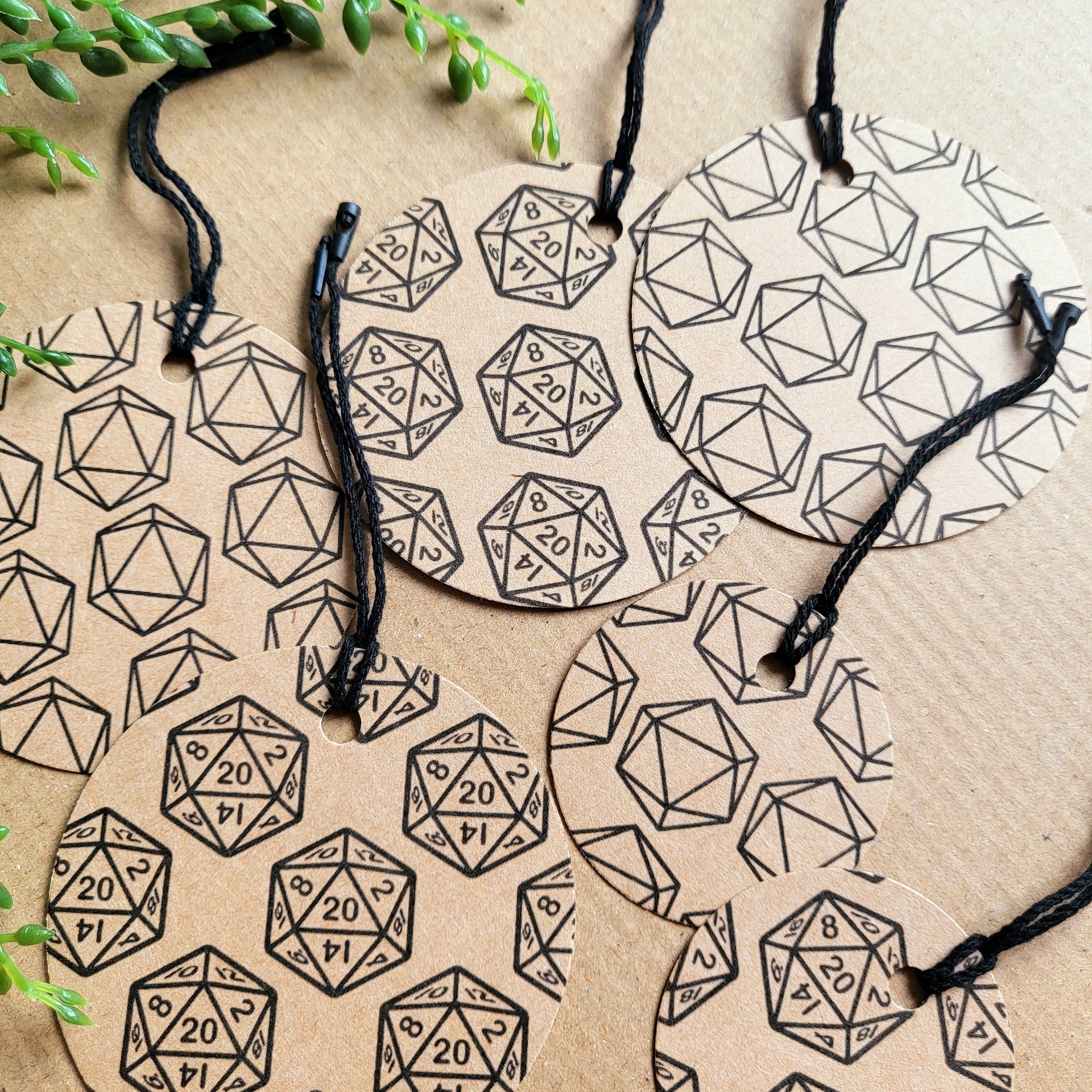 D20 Dungeons and Dragons Gift Tags