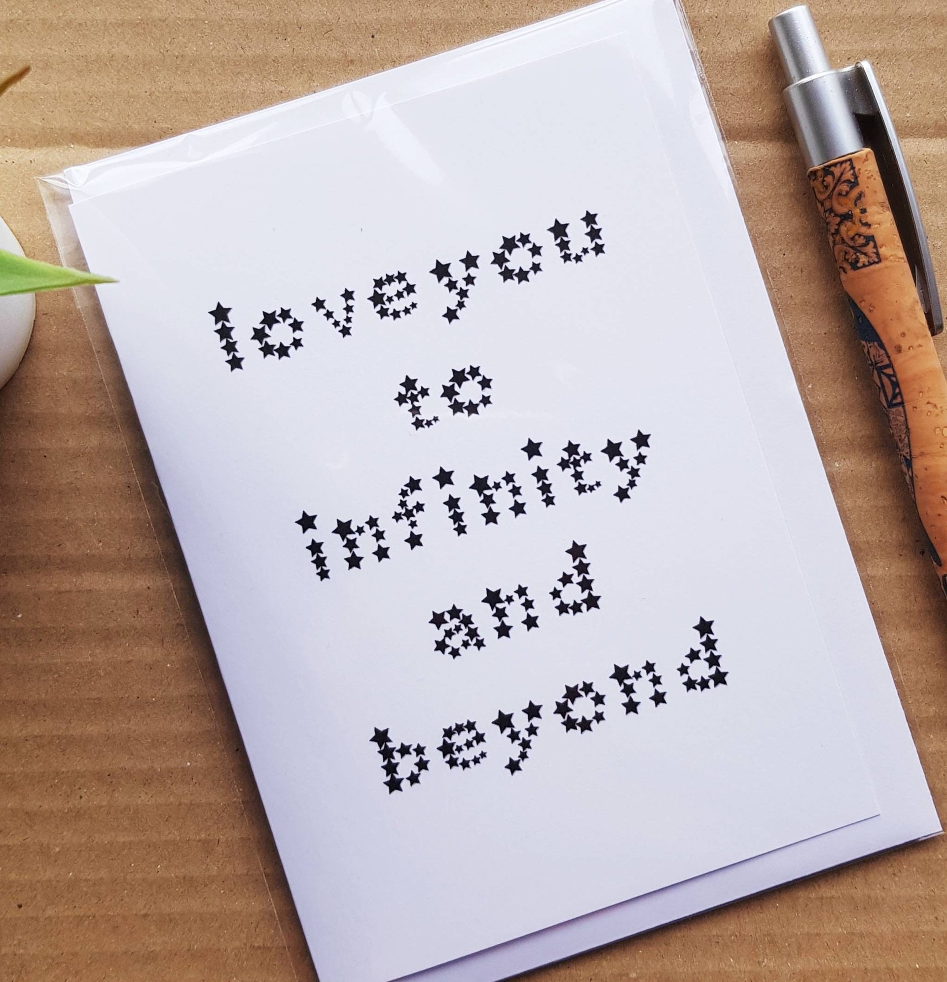 Love you to infinity and beyond Card toy story valentines card