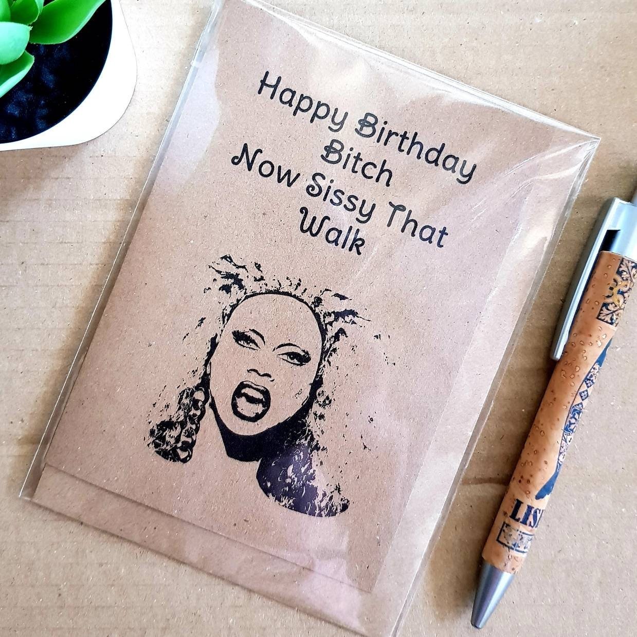Rupauls Drag Race Card - Sissy That Walk birthday Card