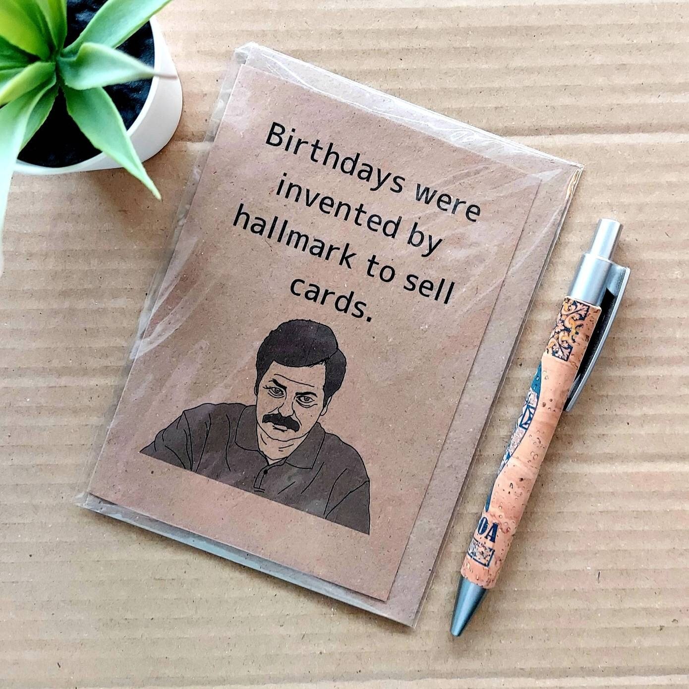 Parks and Recreation Birthday Card - Funny Ron Swanson Birthday card - parks and rec