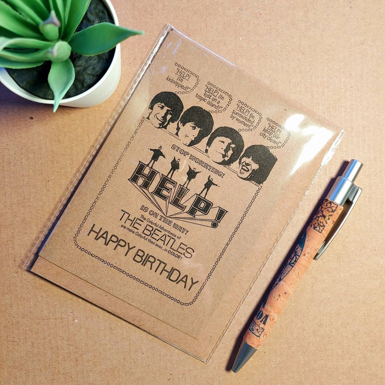 The Beatles Birthday Card - Help poster