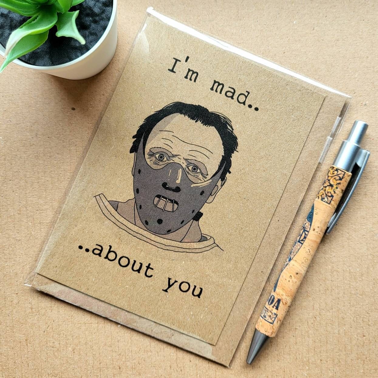 Funny Hannibal Valentines Card - Funny Horror Movie Hannibal Lecter valentines card