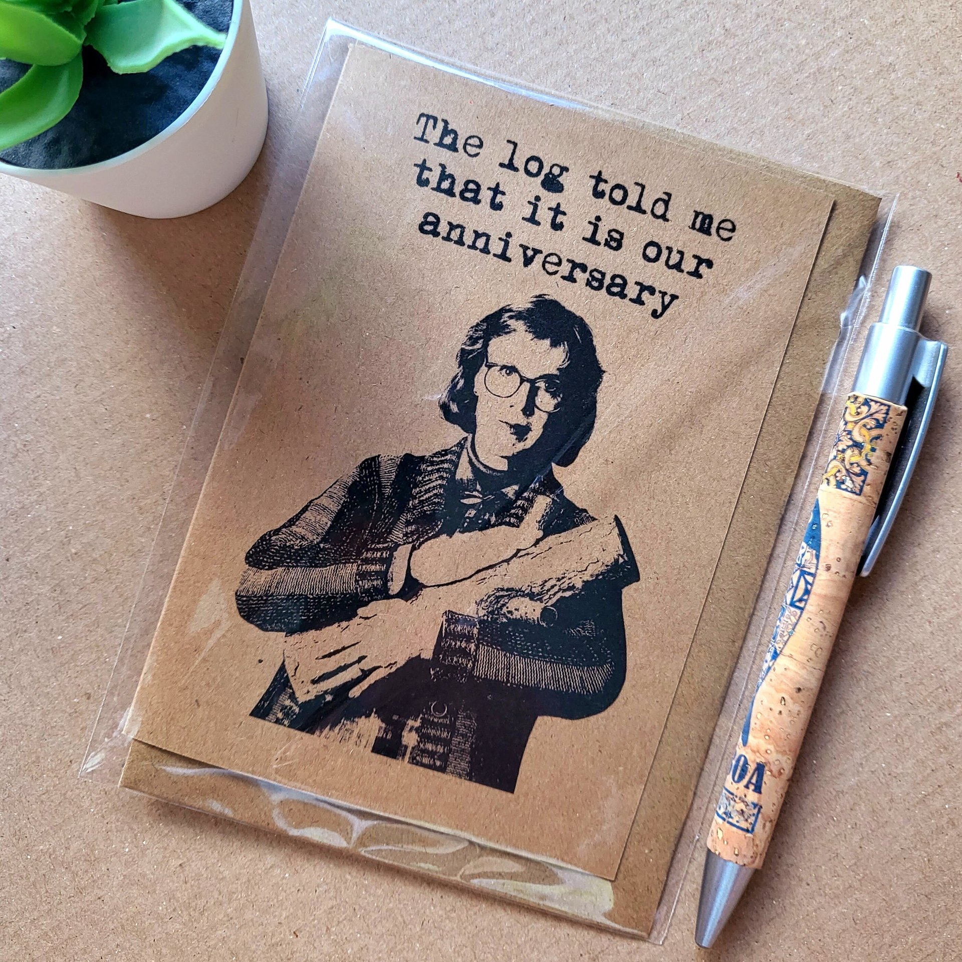 Funny Twin Peaks Anniversary Card - Log Lady