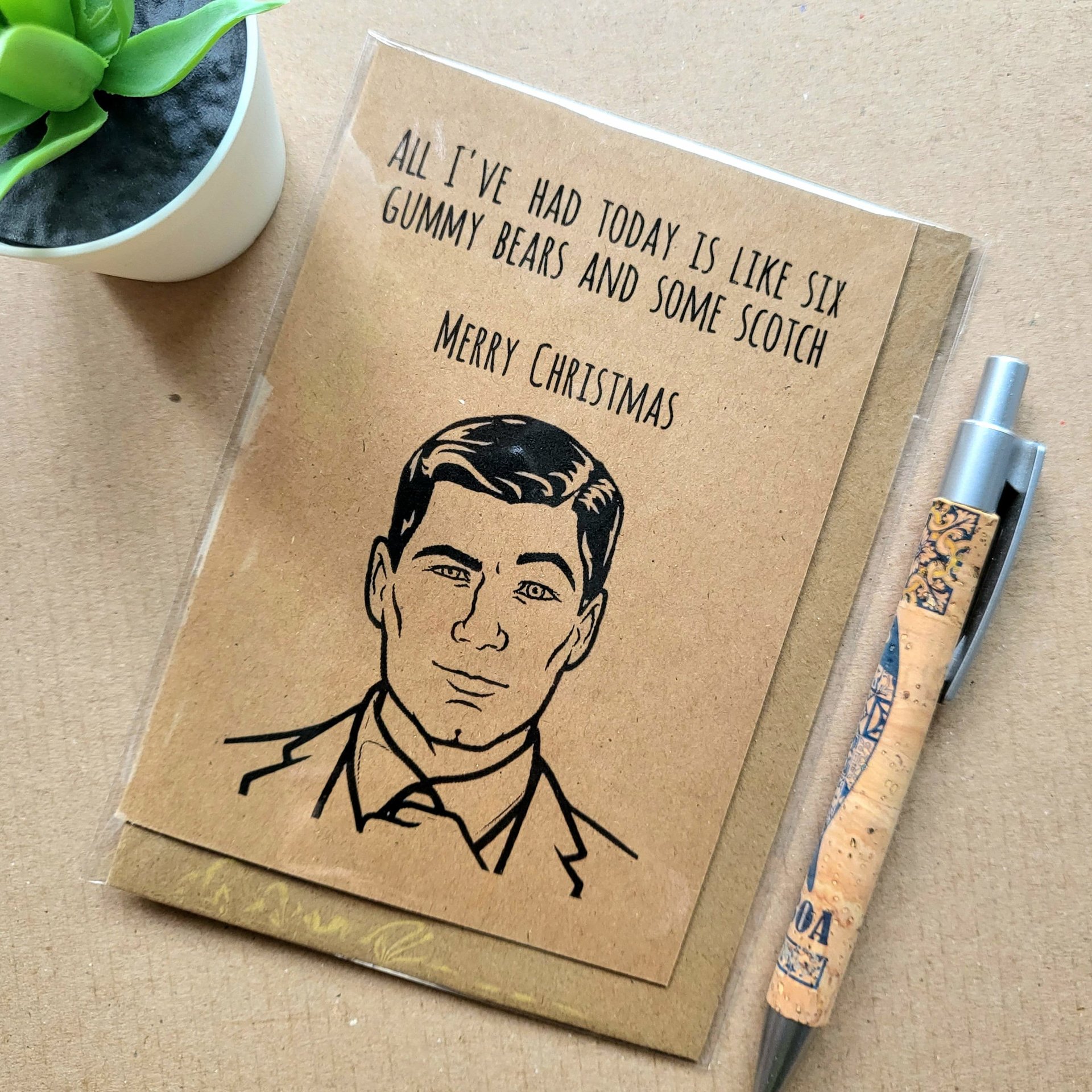 Funny Archer Christmas Card