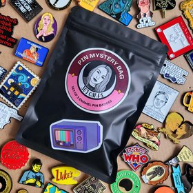 TV themed enamel pin badge mystery bag, TV show enamel pin badge blind bags 