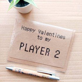 Gamer Valentines Card - To my Player 2
