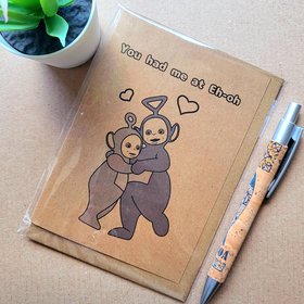 Funny Teletubbies Valentines card